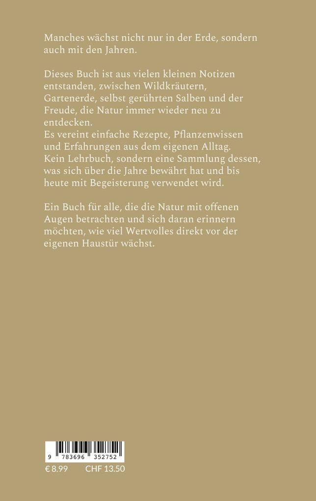 Rückseite des Buches Mit Erde an den Händen